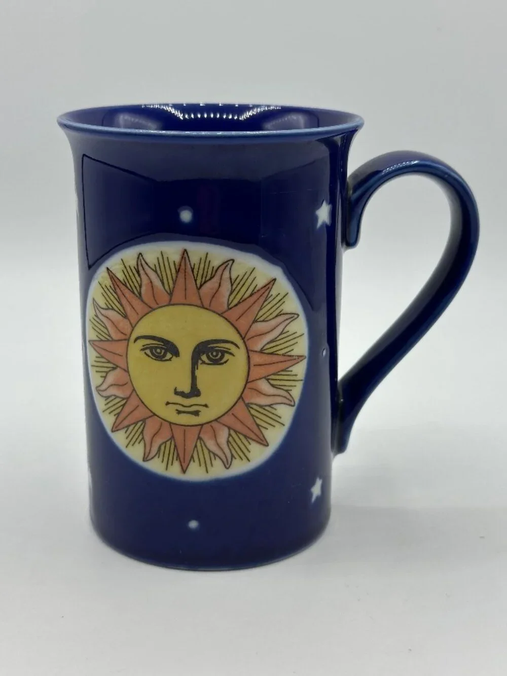 Pier 1 Celestial Sun Cobalt Blue Coffee Cup